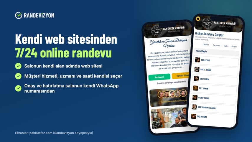 Randevizyon: İşletmeler ve Uzmanlar İçin Online Randevu Sistemi