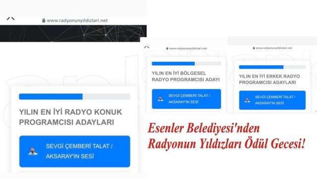 Esenler Belediyesi'nden Radyonun Yıldızları Ödül Gecesi!