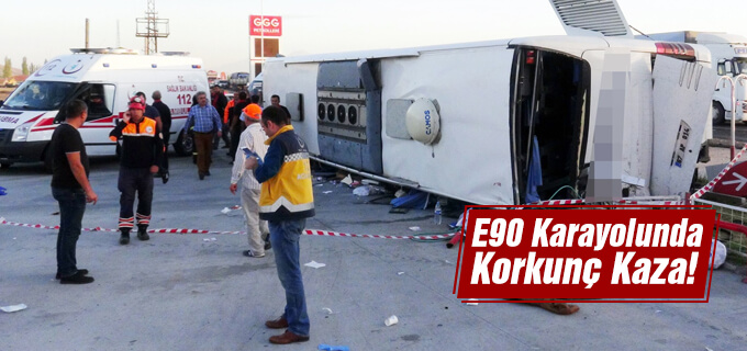 E90 Karayolunda Korkunç Kaza!