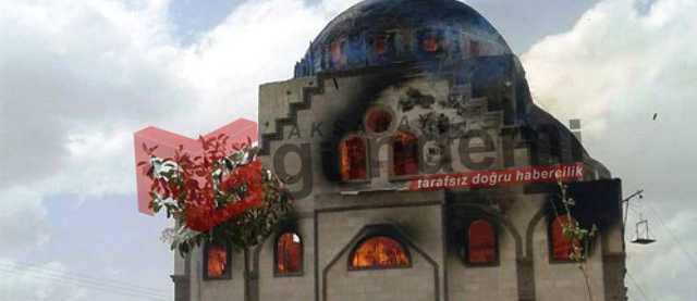 İnşaat Halindeki Cami Alev Alev Yandı