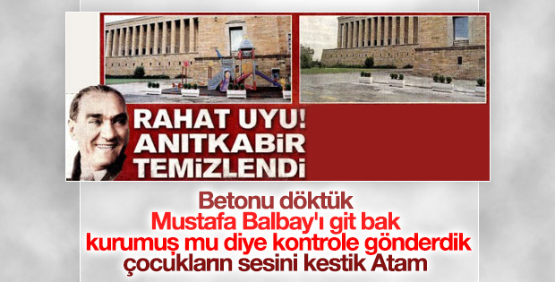 Anıtkabir&#39;deki çocuk parkı kalktı, Posta bayram etti