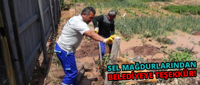 Sel Felaketinde Mağdur Olanlardan Belediyeye Teşekkür