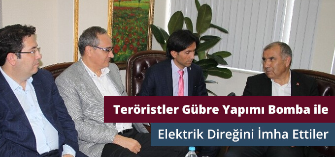 Gübre Yapımı Bomba ile Elektrik Direğini İmha Ettiler